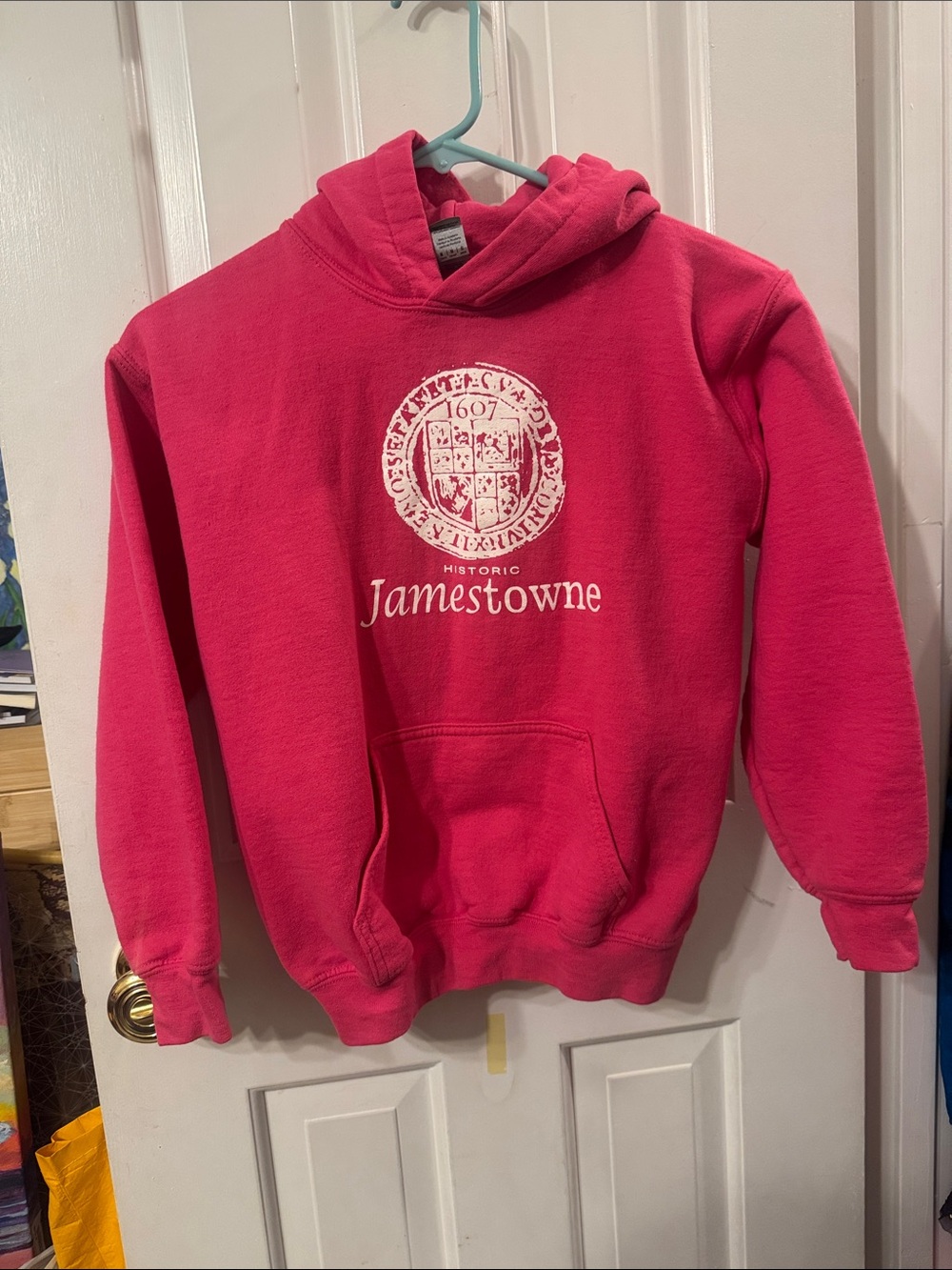 Girls Jamestown Pink Hooded Sweatshirt - Historic Jamestowne